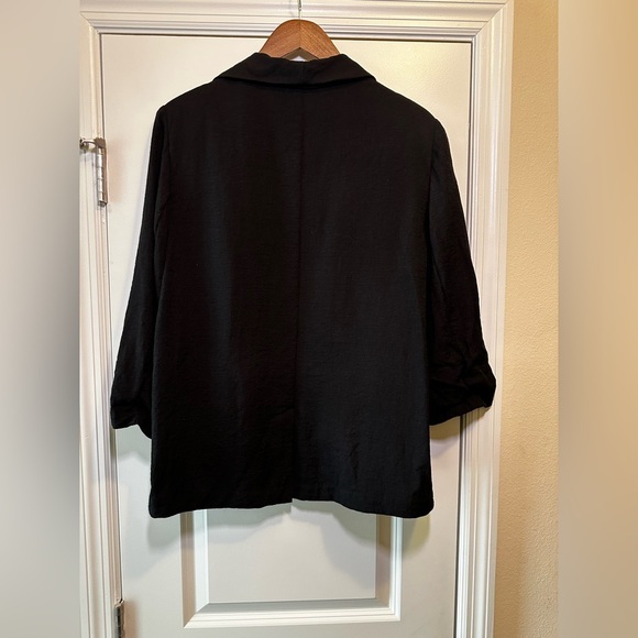 Chico Black Open-Front Sz 3 Blazer (16/18-XL) MSRP $169 Career wear Work Jacket - Picture 2 of 11